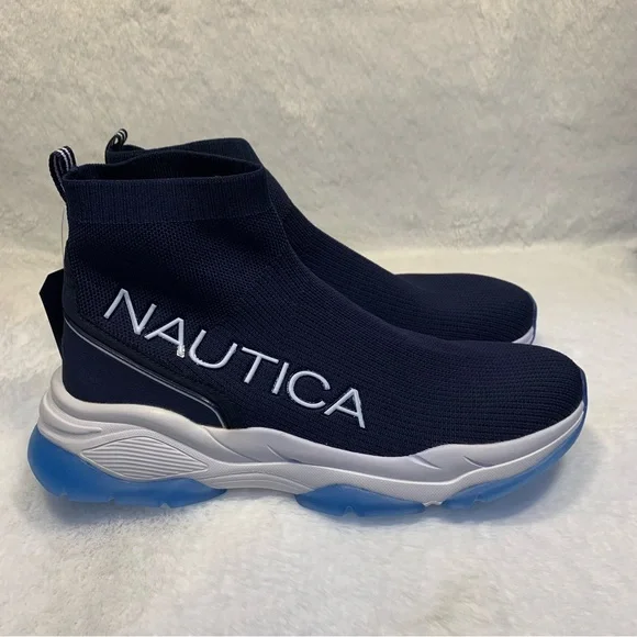 Nautica Men's High Sock Sneaker with Enhanced Ankle Support Style-Bowen Blue - Picture 8 of 12